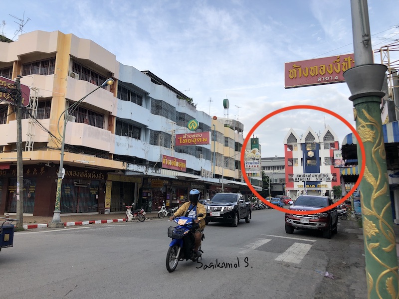 Hat Yai railway station (in red circle)