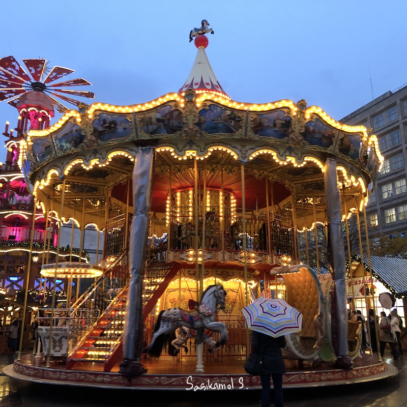 Merry-go-round at Alexanderplatz, Berlin