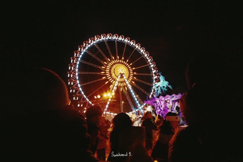 Christmas market at Neptunbrunnen, Berlin